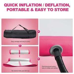 Stokta Şişirilebilir Hava Yolu Matı Kaymaz Darbe Emici PVC Jimnastik Takla Matı Çocuklar Yetişkinler Ev Jimnastiği Antrenmanı için - Product Image 5