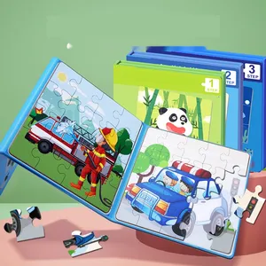 Conjunto de brinquedos de quebra-cabeça de animais para crianças pré-escolares, quebra-cabeças de madeira para meninos e meninas, quebra-cabeças para crianças