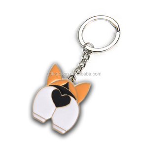 Karikatür hayvan Bichon Frise anahtarlık Metal emaye anahtarlık benzersiz köpek tasarım - Product Image 6