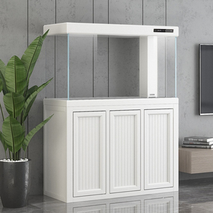 Aquarium décoratif pour la maison avec une grande vue panoramique et un éclairage LED haute puissance pour poissons tropicaux - Product Image 1