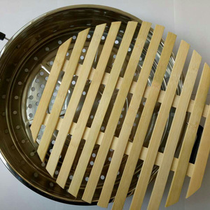 Bamboo <b>Steamer</b> Basket 28cm-40cm Stainless Steel Handle Eco-Friendly <b>Steamers</b> Accessory - Product Image 4