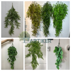 Khách sạn nhà hàng hội trường trần trang trí nội thất nhà máy nhân tạo Panel tường Ivy lá cỏ treo thực vật - Product Image 6