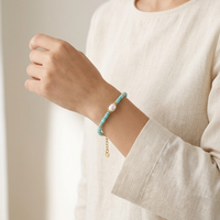 Bracelet délicat en perles d'eau douce naturelles 2*4mm Rondelle, en acier inoxydable plaqué or 18 carats PVD, bijoux minimalistes, vente en gros