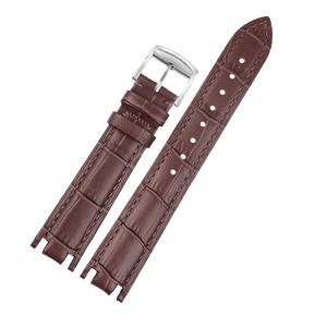 <span class=keywords><strong>Correa</strong></span> de <span class=keywords><strong>reloj</strong></span> de cuero genuino de lujo de 16 mm y 18 mm con patrón de cocodrilo suave para relojes <span class=keywords><strong>Longines</strong></span> Primaluna. - Product Image 3