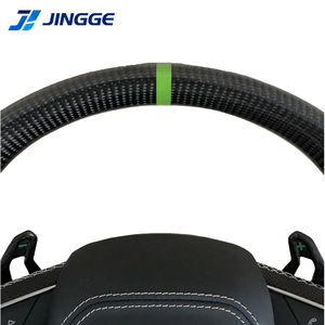 Volante de Fibra de Carbono Semiperforado con Botón de Arranque R8 y Selector de Conducción para <span class=keywords><strong>Audi</strong></span> A3 A4 A5 Q8 C7 C8 Q3 Q5 Q7 4L SQ5 SQ8 TTRS A7 - Product Image 6