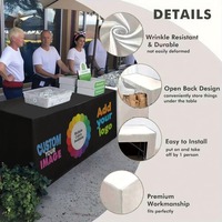 Nappes classiques multi-tailles personnalisables avec logo, en polyester/coton extensible, lavables en machine pour hôtels, banquets, expositions, comptoirs