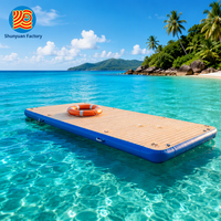 Plateforme gonflable en PVC, île flottante, ponton de loisirs, quai pour yacht, plateforme gonflable de forme personnalisée pour bateau