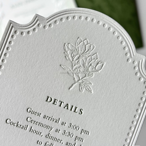 Tarjetas de Invitación Personalizadas en Papel de Algodón Verde Salvia con Grabado en Relieve 3D y Fundas para Eventos Especiales, Impresión en Color Vainilla, Logotipo Personalizado - Product Image 4