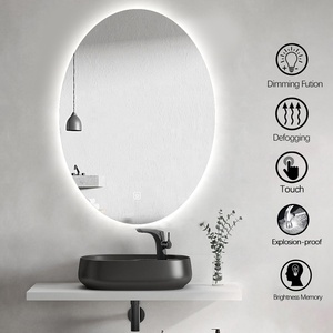 Espejo de Pared Ovalado Grande con Retroiluminación LED, Mueble con Luz LED para Baño, Espejo de Maquillaje - Product Image 5