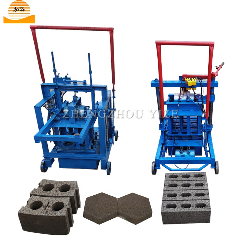 Мобильная электрическая дизельная модель, машина для изготовления бетонных пустотелых блоков/ручная формовочная машина для твердых цементных кирпичей