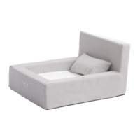 Lit orthopédique pour chien, luxe moderne, motif uni, offrant un confort et un style de premier ordre pour votre chien choyé