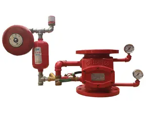 Alarm tipe basah tipe ujung flens 1,2mpa bersertifikasi dengan Aksesori pipa untuk pemadam kebakaran