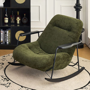 Sillón Mecedora de Tela de Diseño Moderno, Sillón Individual Tipo Columpio, Sofá Reclinable de Ocio, Minimalista, para Sala de Estar o Dormitorio - Product Image 5