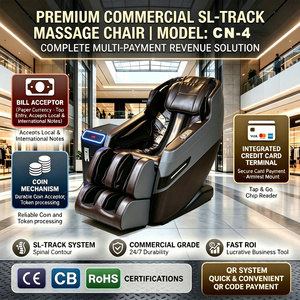 ระบบชำระเงินด้วยเหรียญแบบหยอดเหรียญสำหรับเก้าอี้นวด SL Track แบบไร้แรงโน้มถ่วง บริการตนเอง นวดเนื้อเยื่อลึก - Product Image 1