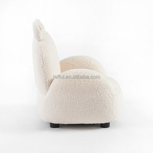 Sillón infantil con forma de oso de peluche Sherpa, estructura de madera KD Packing. - Product Image 2
