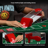 Machine à distribuer les cartes de poker Texas Hold'em professionnelle en acrylique rouge et blanc, pack de 1 à 8, pour jeu de 21 points, norme casino