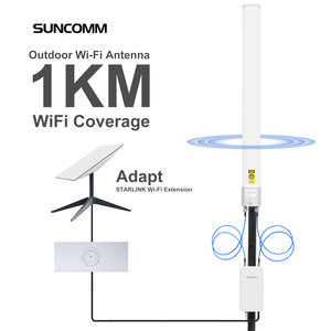 Antena <span class=keywords><strong>WiFi</strong></span> para Exteriores SUNCOMM AN-2458 de Fibra de Vidrio, 2.4-5.8GHz, 2x2 MIMO, Omnidireccional, 13dBi, Antena 5G para Montaje en Techo/Poste - Product Image 1