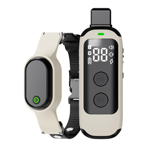 LED Screen IPX7 Waterproof 600M <strong>Control</strong> Distance Shock Beep Vibration Levels 2 Channels Nylon Dual-Dog Training Collars - Product Image 1