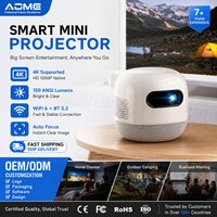 Mini projecteur DLP portable M2 avec batterie intégrée rechargeable, WiFi, format de poche, intelligent, Android, 720P, 200 lumens, cube, robot