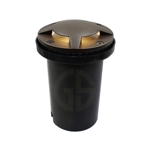 Basse tension 12V AC/DC MR16 lumière de paysage en laiton étanche lumière dans le sol avec lumière de jardin à 4 voies - Product Image 1