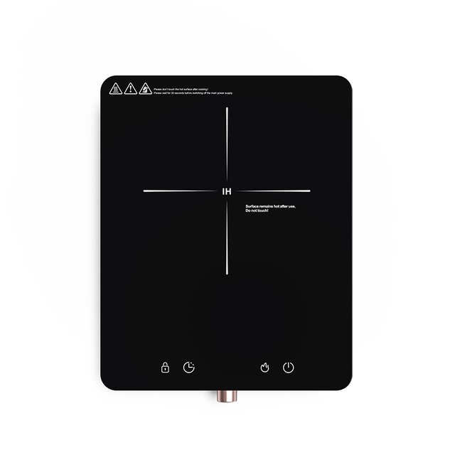2000W Single Burner Induction Cooktop Portable Electric Stove with Touch Control Black Crystal Glass Panel Kitchen Appliance