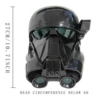 Casque de Death Trooper Cyou Factory avec affichage lumineux LED, en résine, coque rigide, accessoire de costume d'Halloween, casque de cosplay de soldat