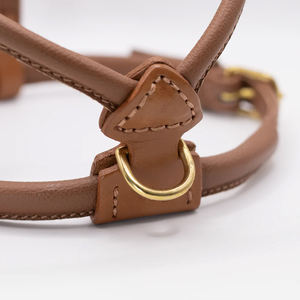 2025 nouveaux modèles harnais de chien en cuir roulé souple de haute qualité personnalisé pour petits et moyens - Product Image 3