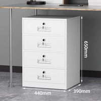 Armoire à dossiers en acier à 4 tiroirs, style moderne, design simple, pour la maison, le bureau, l'atelier, la chambre à coucher, la salle de sport, l'hôpital, le supermarché