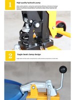Chariot à tambour hydraulique à pédale avec roues en polyuréthane DT350, manutention de fûts, hauteur de levage max. 250 mm, polyvalent pour fûts en acier et en plastique