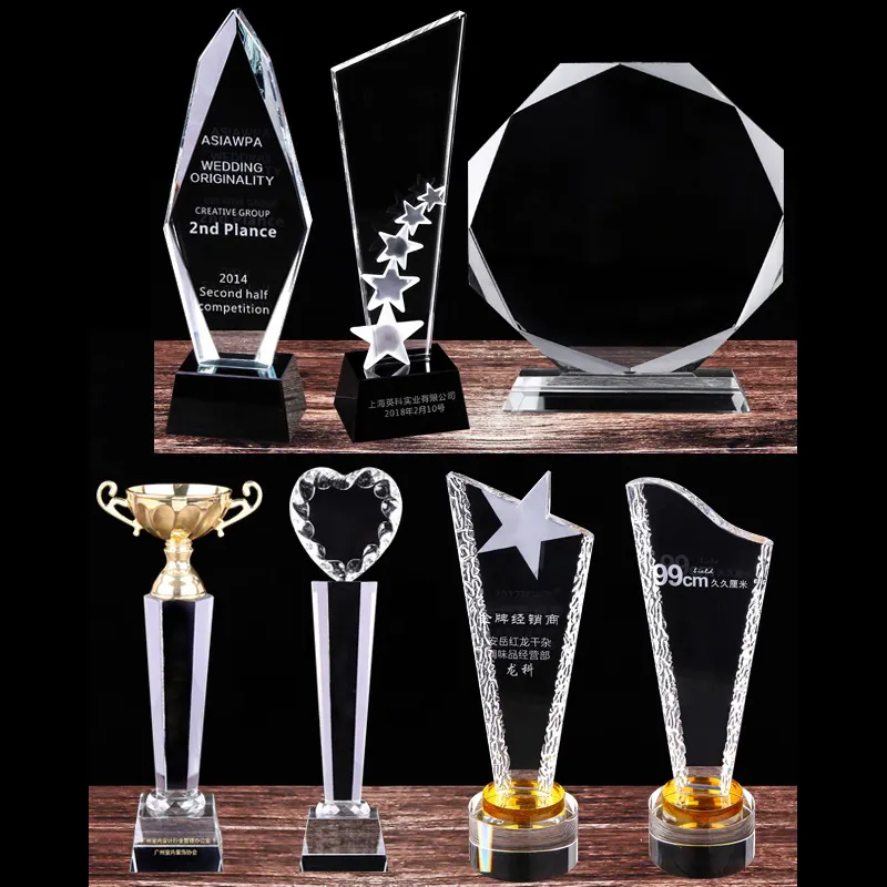 Großhandel Custom Sands trahl ing Crystal Crown K9 Trophäen Souvenirs Crystal Trophy Gold Eagle Crystal Trophy