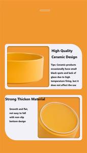 Tigela de cerâmica para animais, tigela de comida única com suporte de madeira para animais de estimação - Product Image 6