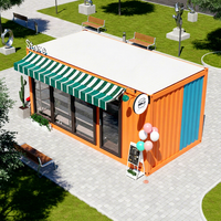 Maison Conteneur Pliable à Installation Facile, Kiosque, Café, Bar, Cabine en Vente, Petite Maison Préfabriquée, Magasin Conteneur