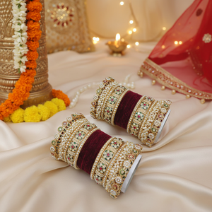 Exquisite Pearl Velvet Bridal Bangles <b>Set</b> Pearl <b>Bracelets</b> for Weddings Elegant Jewelry Collection for Women - Product Image 3