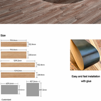 Patrón de madera LVT entrelazado impermeable mármol vinilo piso azulejo vinilo tablón LVT suelo Dryback vinilo piso pegamento abajo
