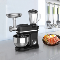 Robot pâtissier multifonction 3-en-1 avec mixeur, moulin et bol mélangeur en acier inoxydable de 5L, 6L, 7L pour pétrir la pâte à pain et la pâte à boulangerie
