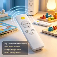 Control Remoto JCXK de 9 Teclas IR y RF433 para Máquina de Aprendizaje Temprano, OEM, ODM, Personalizado