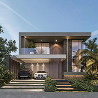 Plan de villa préfabriquée moderne de luxe avec structure en acier léger pour immeuble de bureaux et logement à faible coût