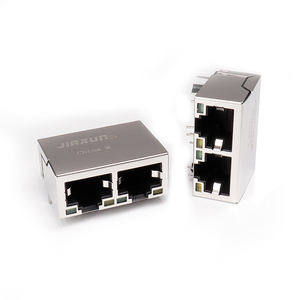 HR911205C Base-T Dual Port Vergoldetes Ethernet RJ45 Geschirmte magnetische Ringkern spule ISO9001-zertifizierter Cat6-Anschluss - Product Image 2