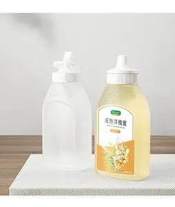 Factory supply PP hot filling honey juice syrup plastic sauce plastic flat bottle