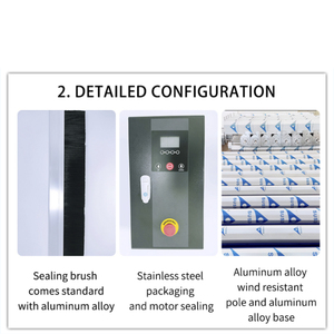 Portes pliantes empilables en PVC imperméables modernes pour une utilisation en extérieur dans les usines et les entrepôts - Qualité professionnelle, directement de l'usine - Product Image 4