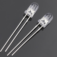 Jstronic 5mm LED tête ronde 2 broches RGB arc-en-ciel eau claire lente changement diode LED électroluminescente