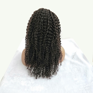 Glueless brasiliano parrucche piene del merletto per le donne nere, naturale del virgin cuticola allineati riccio crespo piena del merletto parrucca di capelli umani - Product Image 2