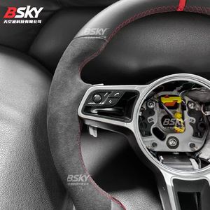 Volante in pelle e Alcantara per Porsche, compatibile con 718/911/Macan/Cayenne/Panamera - Product Image 6