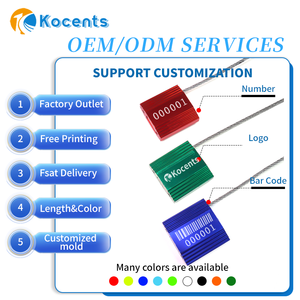 Tire del sello de alambre apretado <span class=keywords><strong>Cable</strong></span> de sellado de cuerda de 300mm Bloqueo de sellado de <span class=keywords><strong>Cable</strong></span> de aleación de aluminio - Product Image 2