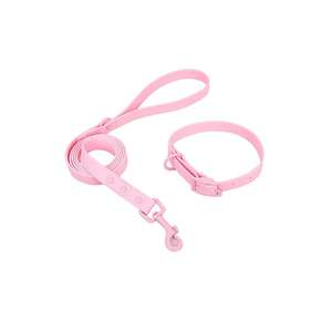 Aanpasbare Kleurrijke Pvc Hondenriem Kraag Waterdicht Met Massief Patroon Voor Katten Lage Moq Gemaakt Van Plastic En Polyester - Product Image 2