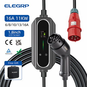ELEGRP Estándar Europeo OEM ODM <span class=keywords><strong>Cargador</strong></span> de Vehículos Eléctricos Portátil de 11KW al por Mayor, Estación de Carga Rápida para Automóviles Eléctricos Trifásica Tipo 2 - Product Image 1