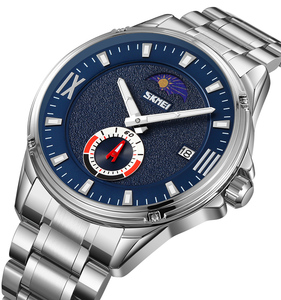Montres Skmei 9326, logo personnalisé, montre pour homme, bijoux de luxe, montre pour homme, phase lunaire, bracelet en acier, montre-bracelet pour homme - Product Image 2
