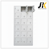 Armoire à casiers en acier de haute qualité à 18 portes, avec serrure à clé sécurisée, casiers de rangement métalliques pour bureau, salle de sport, école