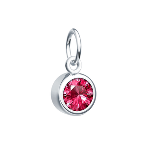 Pendentif en forme de cœur en moissanite plaqué or en argent sterling 925, style vintage, pierre de naissance, pour cadeau d'enfant - Product Image 1