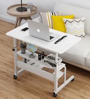 Offre spéciale Table de chevet moderne à hauteur réglable Design créatif Table d'ordinateur de bureau Ménage Chambre à coucher Bureau d'ordinateur portable